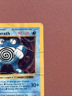 Poliwrath Holo Rare Pokemon TCG 13/102 Base Set Shadowless (DAMAGED SEE PHOTOS) - Image 3