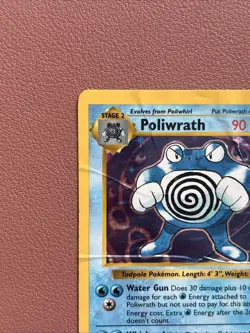 Poliwrath Holo Rare Pokemon TCG 13/102 Base Set Shadowless (DAMAGED SEE PHOTOS) - Image 4