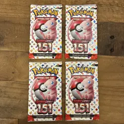LOT OF (4) - Pokemon TCG 151 Scarlet and Violet Booster Packs USA English - Image 1