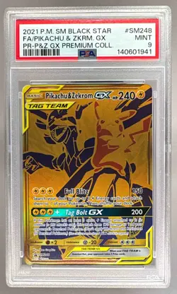 1941 Pikachu & Zekrom GX 2021 Pokemon Sun Moon Premium Promo #SM248 PSA 9 - Image 1