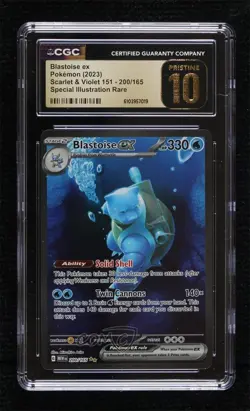 Blastoise ex Special Illustration Rare Pokemon Scarlet & Violet 151 MEW CGC 10 - Image 1