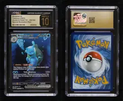 Blastoise ex Special Illustration Rare Pokemon Scarlet & Violet 151 MEW CGC 10 - Image 3