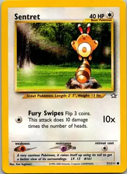 Neo Genesis #071/111 Sentret Pokemon Moderately Played - Image 1