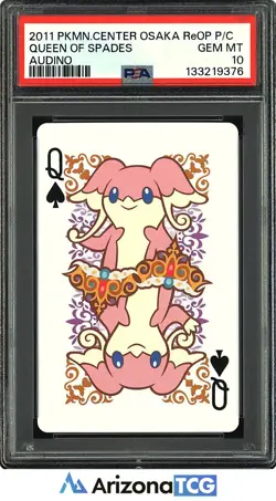 Pokemon 2011 Audino Queen Of Spades Pokemon Center Osaka Re-Opening PSA 10 - Image 1