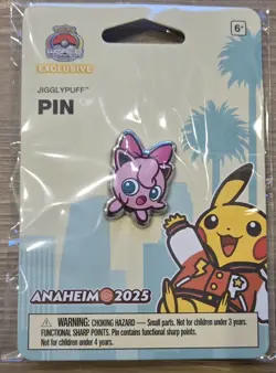2025 Pokemon World Championships Jigglypuff Pin Anaheim California Worlds - Image 1
