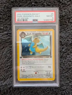 PSA 8 - Dark Dragonite [1st Edition] #5 (Pokemon Team Rocket) 2000 - Image 1