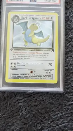 PSA 8 - Dark Dragonite [1st Edition] #5 (Pokemon Team Rocket) 2000 - Image 2