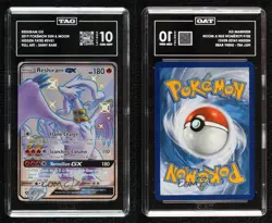 Shiny - Reshiram GX Pokemon Sun & Moon Hidden Fates Vault TAG 10 GEM MINT - Image 3