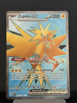 2023 Pokemon 151 Scarlet & Violet Zapdos EX Holo MEW EN #192/165 - Image 1