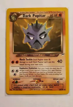 Pokemon Neo Destiny Dark Pupitar Uncommon Unlimited 38/105 NM Condition - Image 1