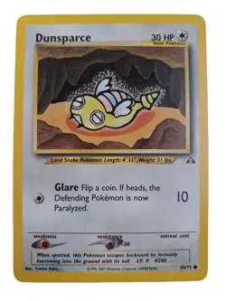 Pokemon TCG Dunsparce Neo Discovery 54/75 Regular Unlimited Common NM - Image 1