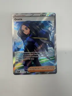 Geeta 218/197 Special Illustration Rare SIR Full Art Trainer Paldea Evolved NM - Image 1