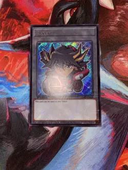 Yugioh! Yusei Token L5DD-ENS04 Secret Rare 1st Edition Ink Misprint - Image 1