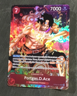 One Piece TCG Portgas D. Ace (Parallel) Foil OP02-013 Paramount War - Image 1