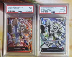 One Piece ST21-001 Monkey D Luffy Gear 5 Starter Deck 21 Alt Art Parallel PSA 10 - Image 1