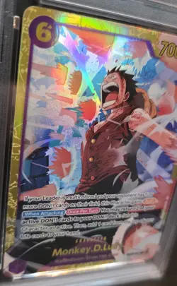 Bandai One Piece Monkey D. Luffy EB02-061 Secret Rare Full Art Foil PSA 10 - Image 4