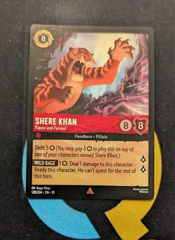 128/204 Shere Khan - Fierce and Furious Rare Disney Lorcana Set 10 - Image 1