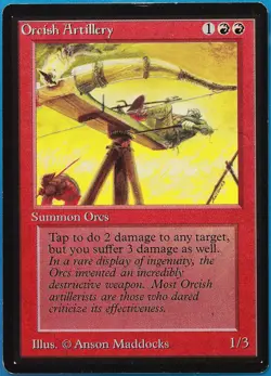 Orcish Artillery Beta PLD Red Uncommon MAGIC MTG CARD (ID# 493259) ABUGames - Image 1