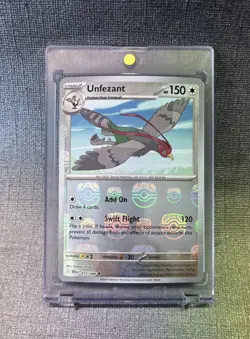 Pokemon Unfezant 073/086 Sv: Black Bolt Master Ball Pattern Holo Single Card - Image 1