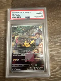 Pokemon Pikachu 151 Art Rare Card PSA 10 Gem Mint 173/165 SV2a AR 2023 Japanese - Image 1