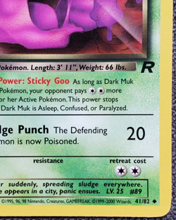 1st Edition Dark Muk - Team Rocket - #41/82 - Vintage Pokemon Card 2000 WOTC - Image 4