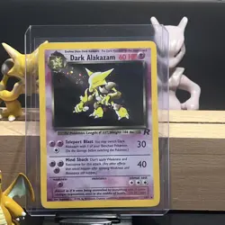 Dark Alakazam - 1/82 - Pokemon Team Rocket Unlimited Holo Rare Card WOTC NM - Image 1