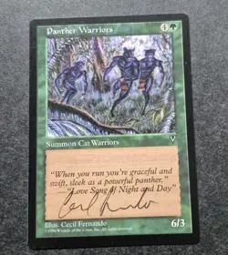 Unplayed Signed LPNM Panther Warriors Magic MTG Visions Cecil Fernando Edh Cube - Image 1