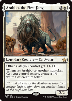 x1 Arahbo, the First Fang FDN Foundations MTG 2 RARE M/NM 1x - Image 1