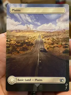 Plains 296 MTG Final Fantasy Hand Painted Borderless Extended Altered Art Jeckho - Image 2