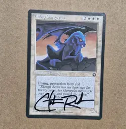 UNPLAYED SIGNED NM MAGIC MTG HOMELANDS ABBEY GARGOYLES CHRISTOPHER RUSH LOTUS - Image 1