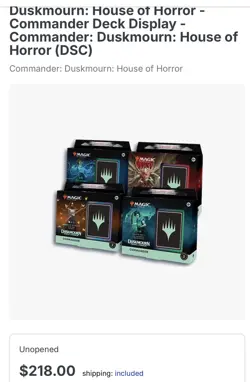 Magic The Gathering Duskmourn House of Horror Commander Deck Display SEALED mtg - Image 2