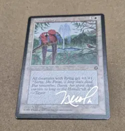 Unplayed Signed Magic MTG Serra Aviary Homelands NM Nicola Leonard Edh Cube Edh - Image 2