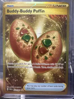 Pokemon Buddy-Buddy Poffin 223/167 Sv06 Twilight Masquerade Hyper Rare Gold NM - Image 1