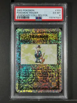 Pokemon Trader Reverse Foil #103 2002 Pokemon Legendary Collection PSA 6 250001 - Image 1