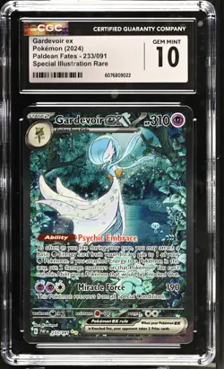 POKEMON CGC 10 2024 SV Paldean Fates Gardevoir ex 233/091 SIR *9022 - Image 1