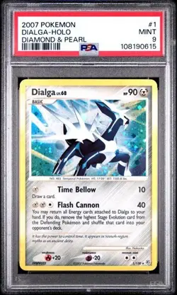 2007 Pokemon Diamond & Pearl Dialga #1 Holo PSA 9 - Image 1