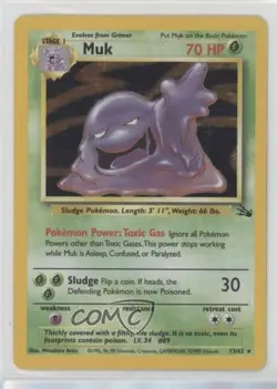 Muk Holo Pokemon Fossil #13 1999 - Image 1