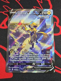 Pokemon Zeraora V Full Art Rapid Strike Ultra Rare Holo 166/198 Chilling Reign - Image 1