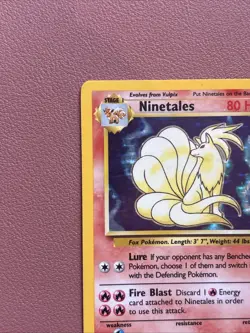 Pokemon TCG Ninetales Holo Rare Unlimited 12/102 Base Set Vintage MP / LP - Image 4