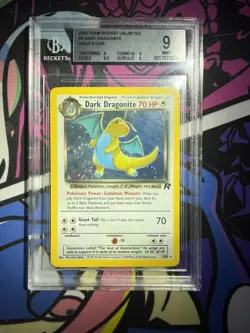 2000 Pokemon Team Rocket : # 5 Dark Dragonite Holo R BGS 9 MINT - Image 1