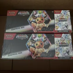 (2) Pokemon Prismatic Evolutions Surprise Box + Booster Bundle Sam’s Club Sealed - Image 2