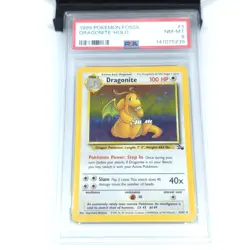 Dragonite 4/62 Holo • Pokemon Fossil Unlimited (1999) PSA 8 - Image 2
