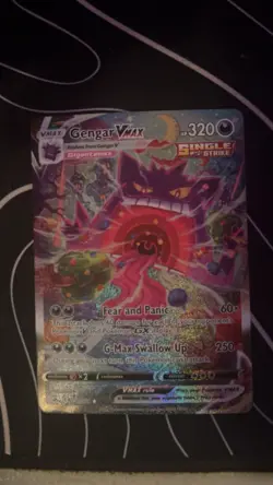Pokemon Gengar VMAX Alternate Art Secret Rare Fusion Strike Holo 271/264 - Image 1