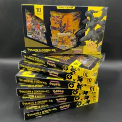 Lot of (7) Pokemon TCG Pikachu & Zekrom Premium Collection Boxes - Image 1