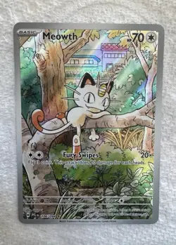 Pokemon TCG Meowth 106/094 - Phantasmal Flames Illustration Rare NM - Image 1