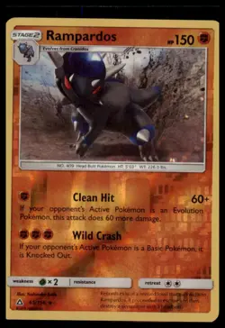 Pokemon - Rampardos SM - Ultra Prism #65/156 - Reverse Holo NM - Image 1