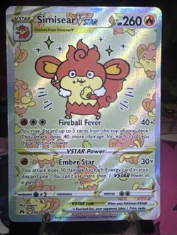 Simisear VSTAR GG37/GG70 Ultra Rare Holo NM Pokemon Crown Zenith - Image 1