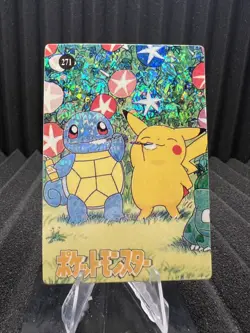 Pokemon Vintage Pocket Monsters Vending HOLO Prism Sticker Bandai 1999 Nintendo - Image 1