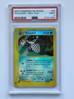 2003 Pokemon Skyridge - Poliwhirl Rev.Foil #88 PSA 9 MINT - Image 1