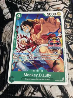 Red Bull X One Piece Card Game Double Don!! Monkey D Luffy Promo + Foil Don Set - Image 3
